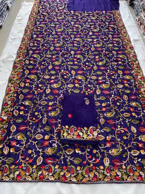 party wear lakhnowi soft silk saree 3
