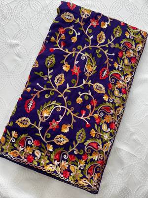party wear lakhnowi soft silk saree 4