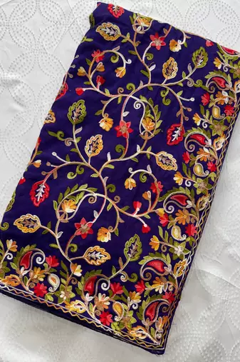 party wear lakhnowi soft silk saree