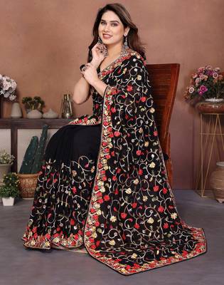 wedding wear georgette saree 2