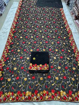 wedding wear georgette saree 4