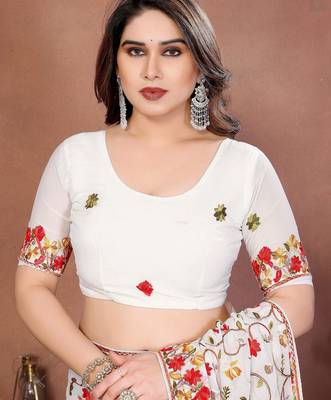 wedding wear georgette saree 3