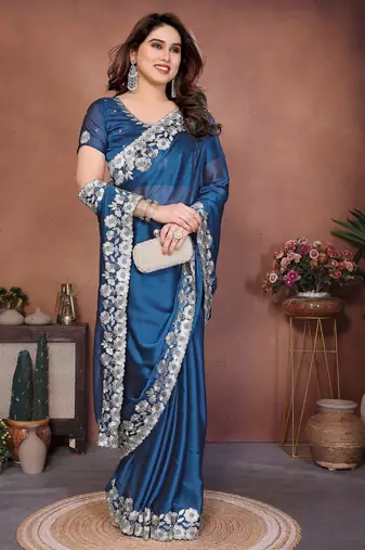 party wear silk saree