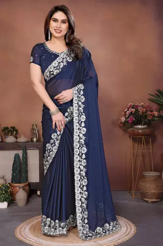 party wear silk saree