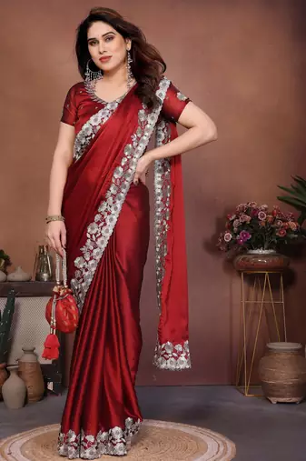 party wear silk saree