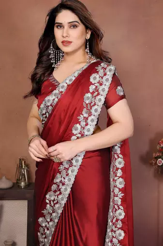 party wear silk saree