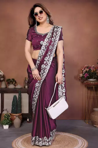 party wear silk saree