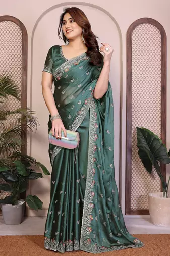 party wear silk saree