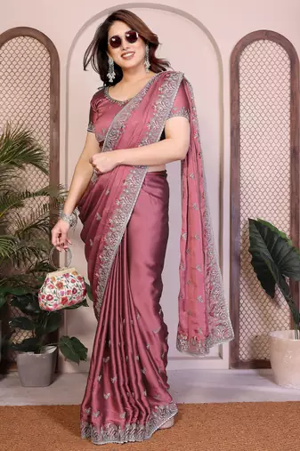 party wear silk saree