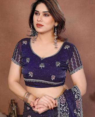 party wear soft chiffon silk saree 2