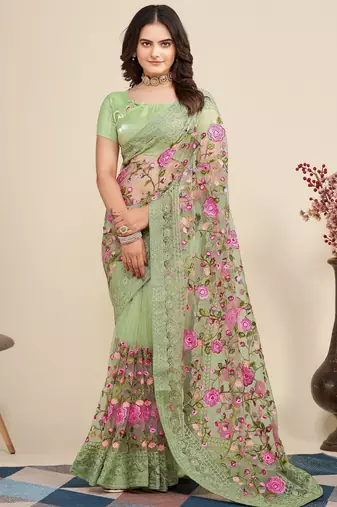  party wear soft net saree