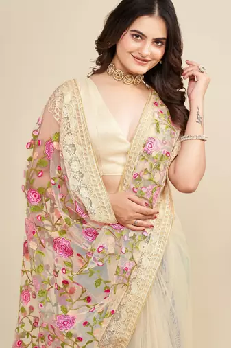 party wear soft net saree