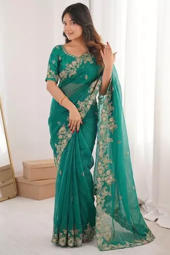  party wear soft chiffon silk saree