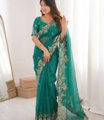  party wear soft chiffon silk saree