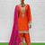 Premium chinon silk embroidered farshi suit set with sequin codding work & dupatta