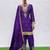 Premium chinon silk embroidered farshi suit set with sequin codding work & dupatta