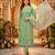 Glass organza embroidered suit set with handwork & muslin banarasi digital dupatta