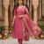 Glass organza embroidered suit set with handwork & muslin banarasi digital dupatta