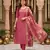 Glass organza embroidered suit set with handwork & muslin banarasi digital dupatta
