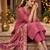 Glass organza embroidered suit set with handwork & muslin banarasi digital dupatta