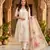 Glass organza embroidered suit set with handwork & muslin banarasi digital dupatta