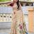 cream cotton woven saree with blouse
