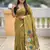 mehendi cotton woven saree with blouse