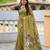 mehendi cotton woven saree with blouse