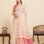 pink linen embroidered saree with blouse