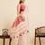 pink linen embroidered saree with blouse