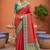 dark orange art silk woven saree with blouse