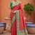 dark orange art silk woven saree with blouse