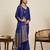 violet art silk woven saree with blouse