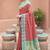 dark orange art silk woven saree with blouse