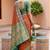 dark orange art silk woven saree with blouse