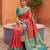 dark orange art silk woven saree with blouse