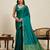 teal art silk woven saree with blouse
