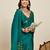 teal art silk woven saree with blouse