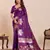 wine art silk woven saree with blouse