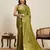 olive art silk woven saree with blouse