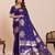 violet art silk woven saree with blouse