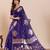 violet art silk woven saree with blouse