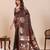 maroon art silk woven saree with blouse
