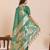 green art silk woven saree with blouse
