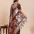 maroon art silk woven saree with blouse