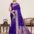 violet art silk woven saree with blouse