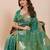 green art silk woven saree with blouse
