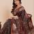 maroon art silk woven saree with blouse