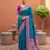 sky blue art silk woven saree with blouse