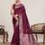 maroon art silk woven saree with blouse